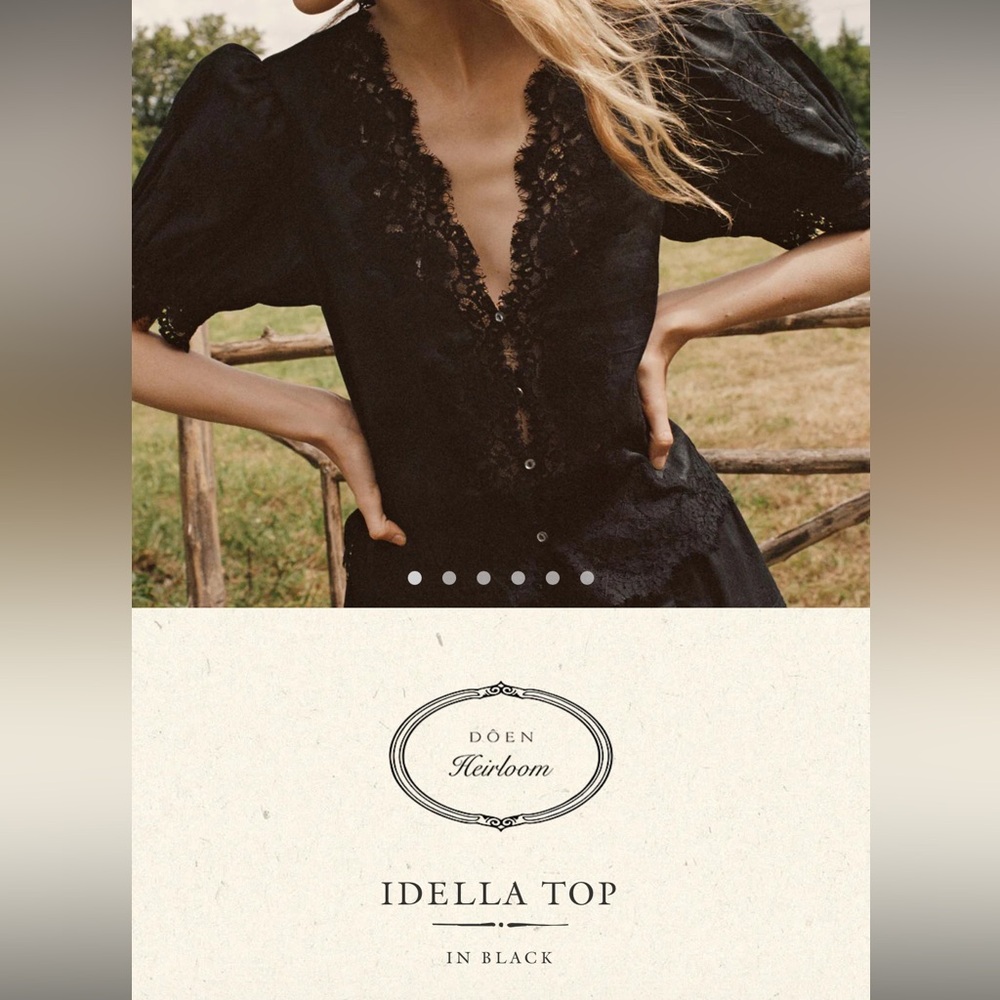 SEEKING - Doen Idella top, sz S or XS